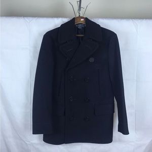Polo Ralph Lauren navy blue pea coat. Size small.